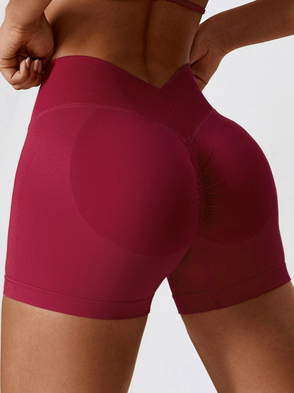 Sexy Deep V Back Scrunch Bum Shorts