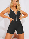 ZASUWA Female Ribbed Zipper Romper