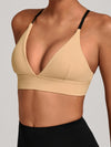 ZASUWA Female Contrast Color Cross Back Sports Bras