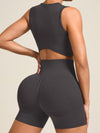 ZASUWA Female Seamless Hip-lift Scrunch Bum Short Tracksuit