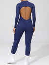 ZASUWA Female Sexy Backless Zipper Scrunch Bum Jumpsuit