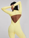 ZASUWA Female Sexy Backless Zipper Scrunch Bum Jumpsuit