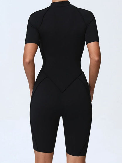 Sexy Zipper Stitch Performance Jumpsuit