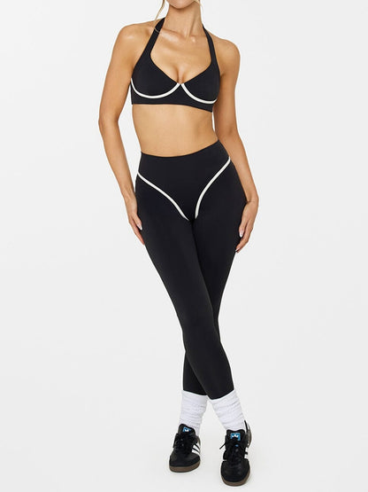Stripes Push-Up High-rise Leggings