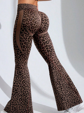 ZASUWA Female Leopard Print Flare Leggings