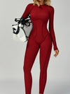 ZASUWA Female Heart Backless Long Sleeves Jumpsuit