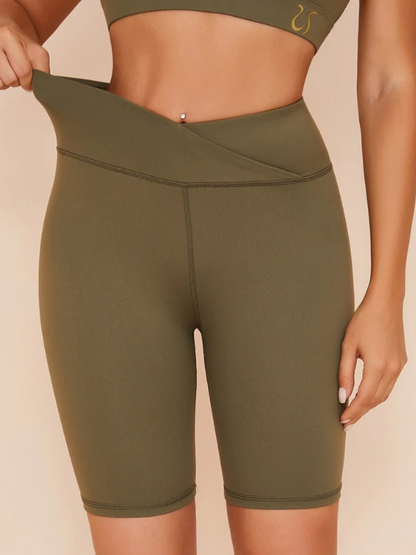 Spandex-Gym-Booty-Cargoshorts mit Taschen