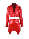Glossy Latex Cut Out Lingerie