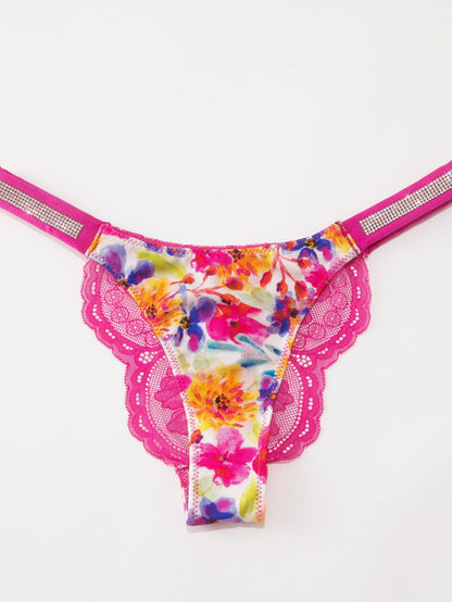 Lace Print Dazling Diamond Panties