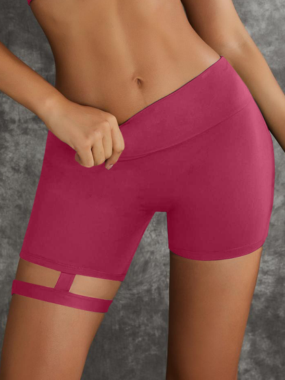 Unique Cut Out Pocket Mesh Scrunch Bum Leggings