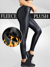 ZASUWA Female High Impact Shockproof Faux Leather Leggings