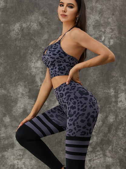 Leopard Print Scrunch Bum Spandex Gym Booty Shorts