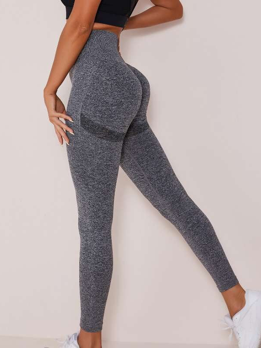 ZASUWA Damen High-Waist Skinny Stretch Mesh Stitching Fitness Sportswear