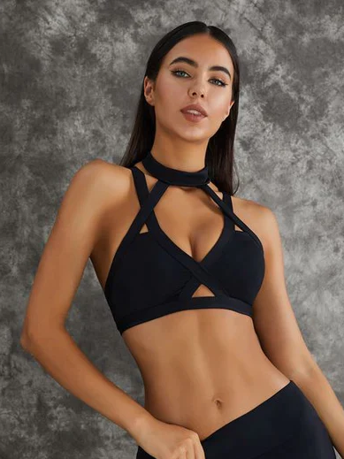 Unique Cut Out Pocket Mesh Scrunch Bum Sportswear