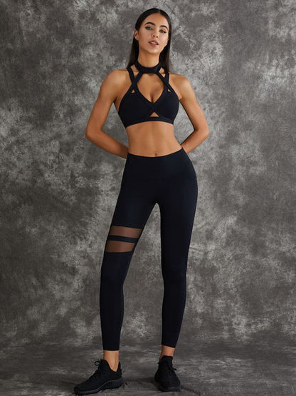Unique Cut Out Pocket Mesh Scrunch Bum Sportswear