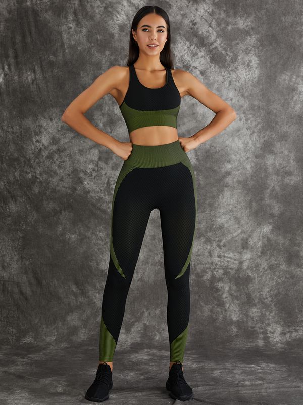 3 Pieces Long Sleeve Zippers Fitness Suit