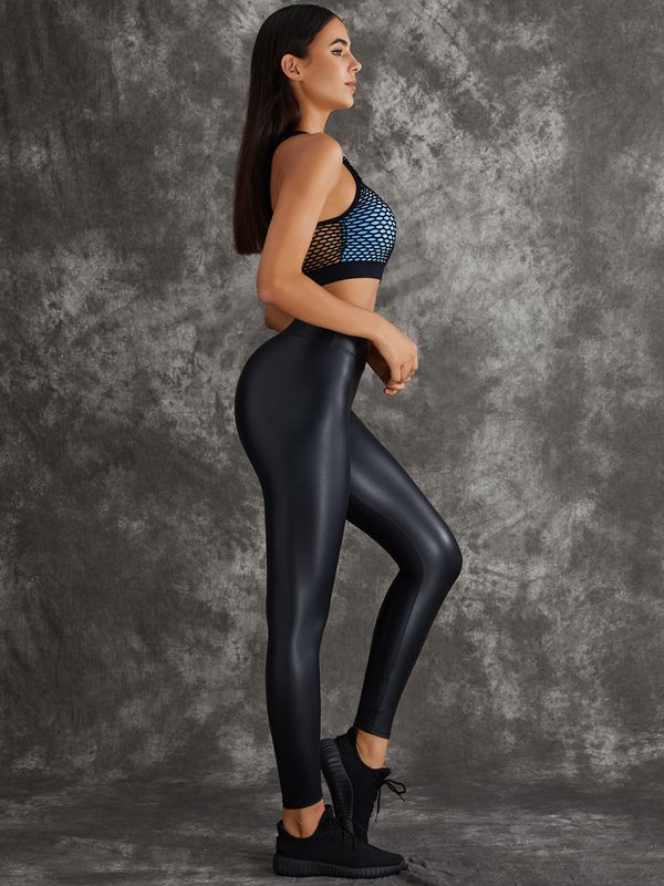 High Impact Shockproof Faux Leather Leggings