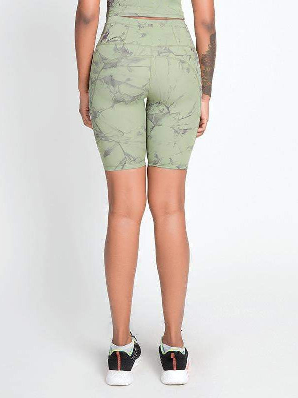 High Waist Skinny Yoga Shorts - ZASUWA