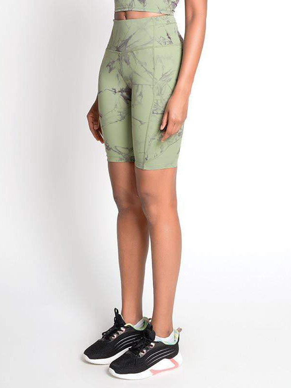 High Waist Skinny Yoga Shorts - ZASUWA