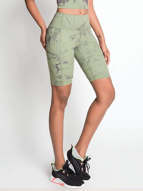 High Waist Skinny Yoga Shorts - ZASUWA