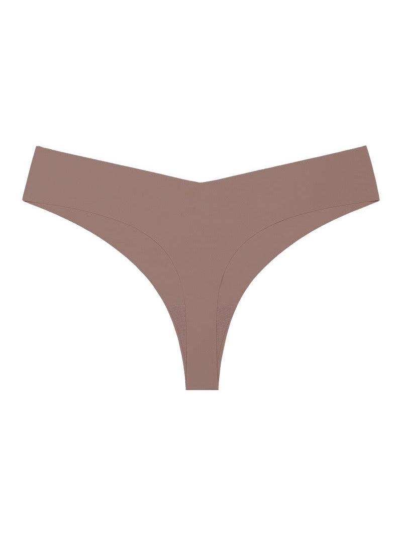 Seamless V-shape waisted T-back Underwear