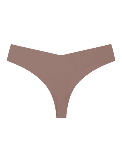 Seamless V-shape waisted T-back Underwear