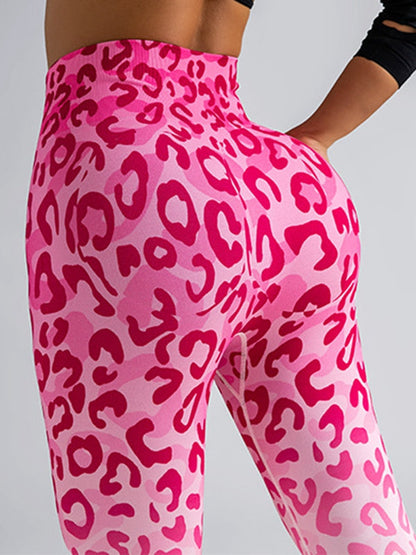 Trendy Leopard Print Ombre Leggings