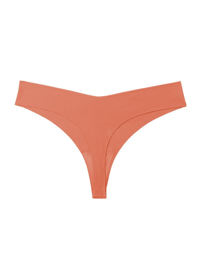 Seamless V-shape waisted T-back Underwear