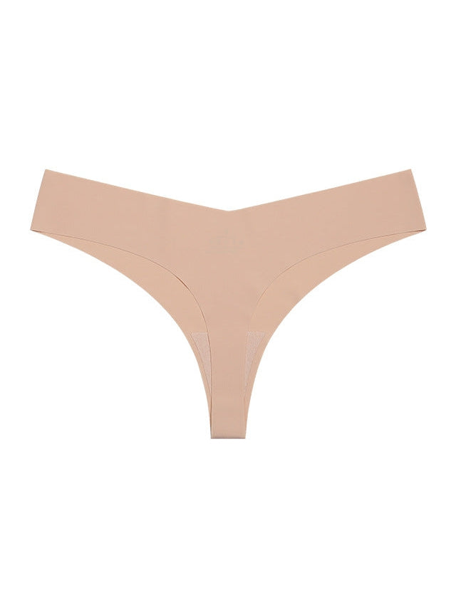 Seamless V-shape waisted T-back Underwear