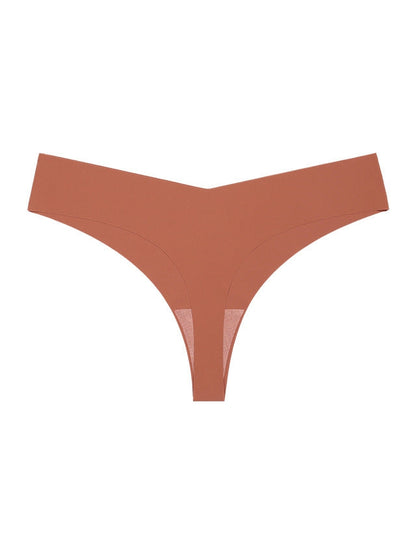 Seamless V-shape waisted T-back Underwear