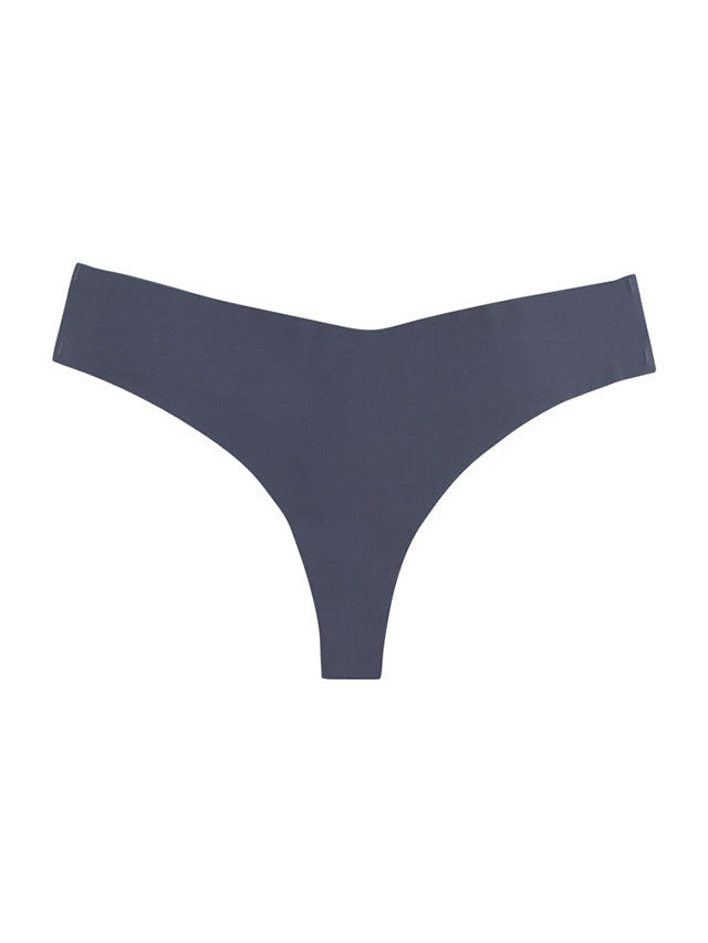 Seamless V-shape waisted T-back Underwear