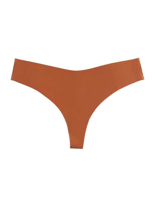Seamless V-shape waisted T-back Underwear