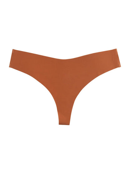 Seamless V-shape waisted T-back Underwear