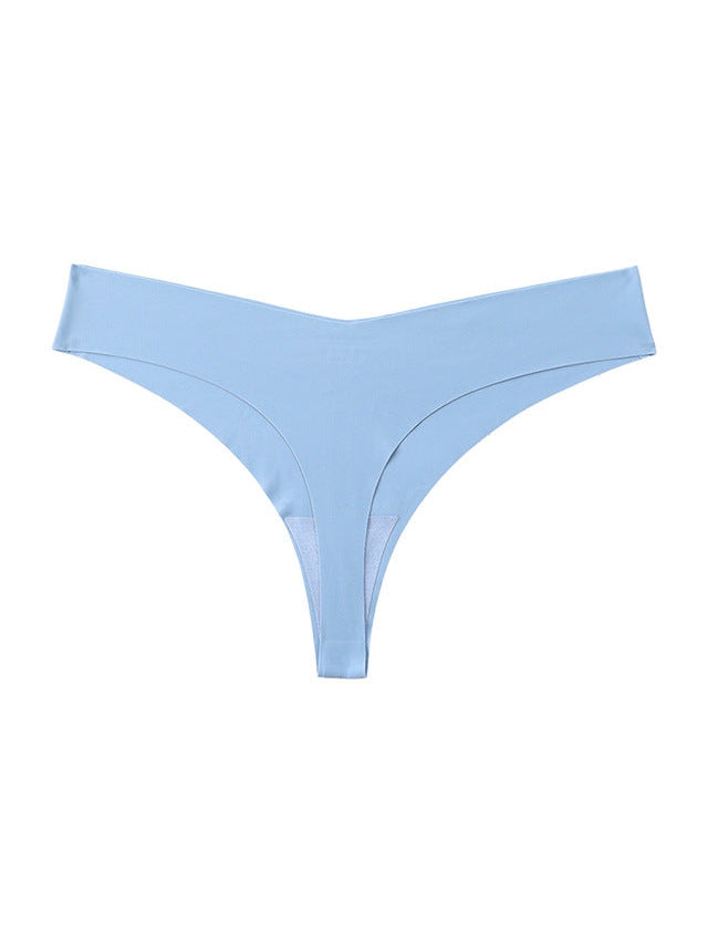 Seamless V-shape waisted T-back Underwear