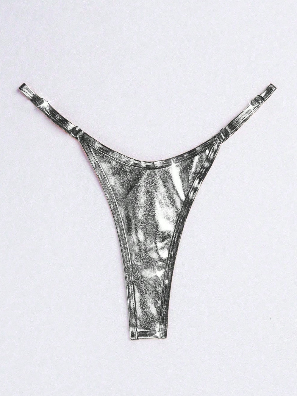 ZASUWA Female Glossy PU T-back Panties