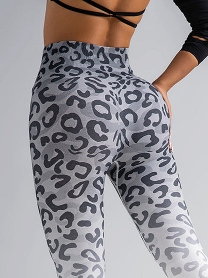 Trendy Leopard Print Ombre Leggings