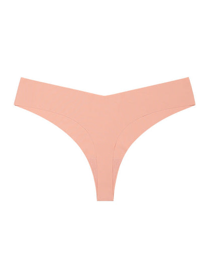 Seamless V-shape waisted T-back Underwear