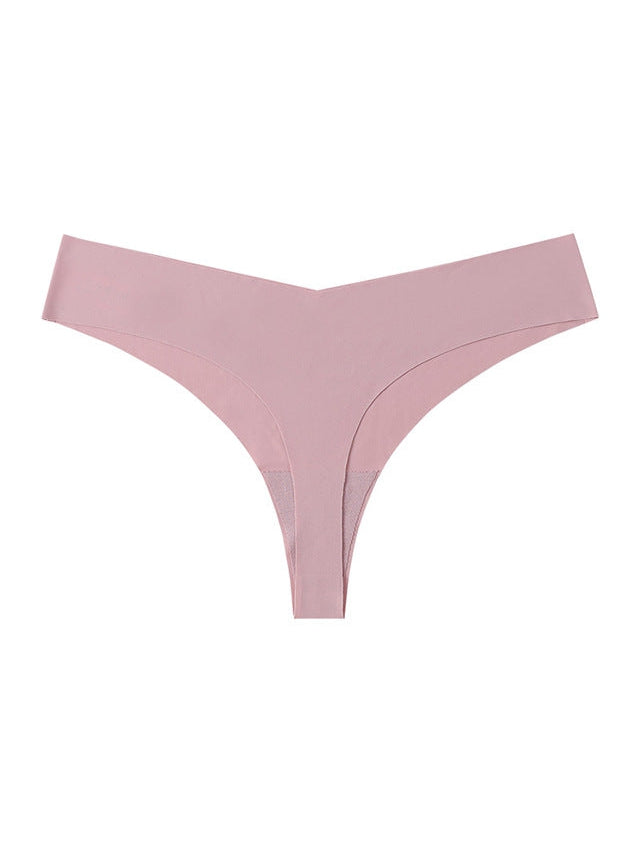 Seamless V-shape waisted T-back Underwear