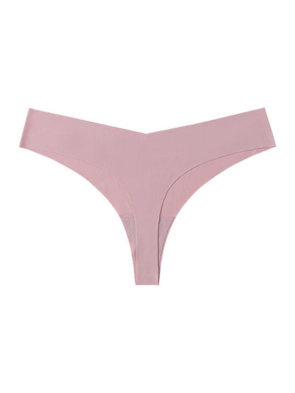 Seamless V-shape waisted T-back Underwear