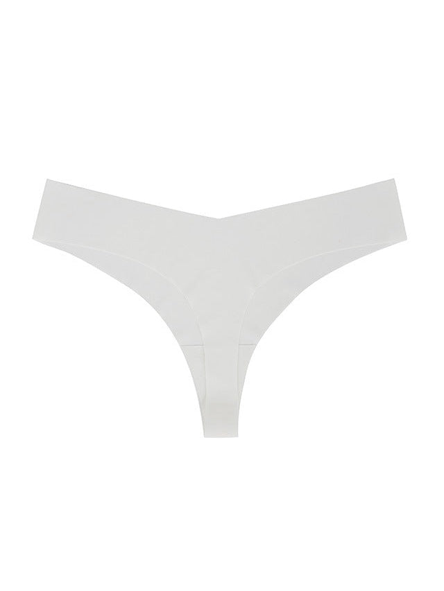 Seamless V-shape waisted T-back Underwear