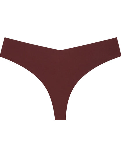 Seamless V-shape waisted T-back Underwear