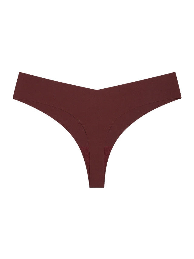 Seamless V-shape waisted T-back Underwear