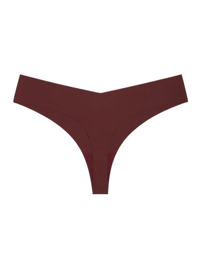 Seamless V-shape waisted T-back Underwear