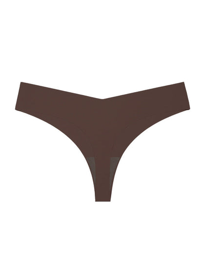 Seamless V-shape waisted T-back Underwear