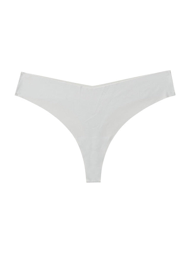 Seamless V-shape waisted T-back Underwear