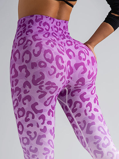Trendy Leopard Print Ombre Leggings