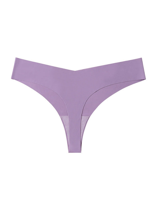 Seamless V-shape waisted T-back Underwear