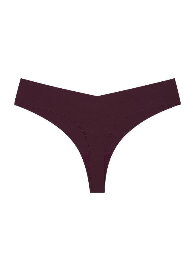 Seamless V-shape waisted T-back Underwear