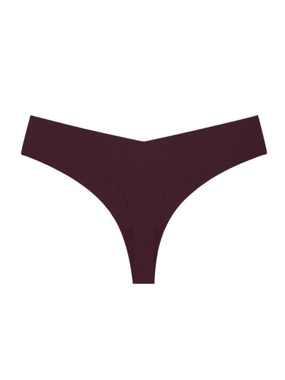 Seamless V-shape waisted T-back Underwear