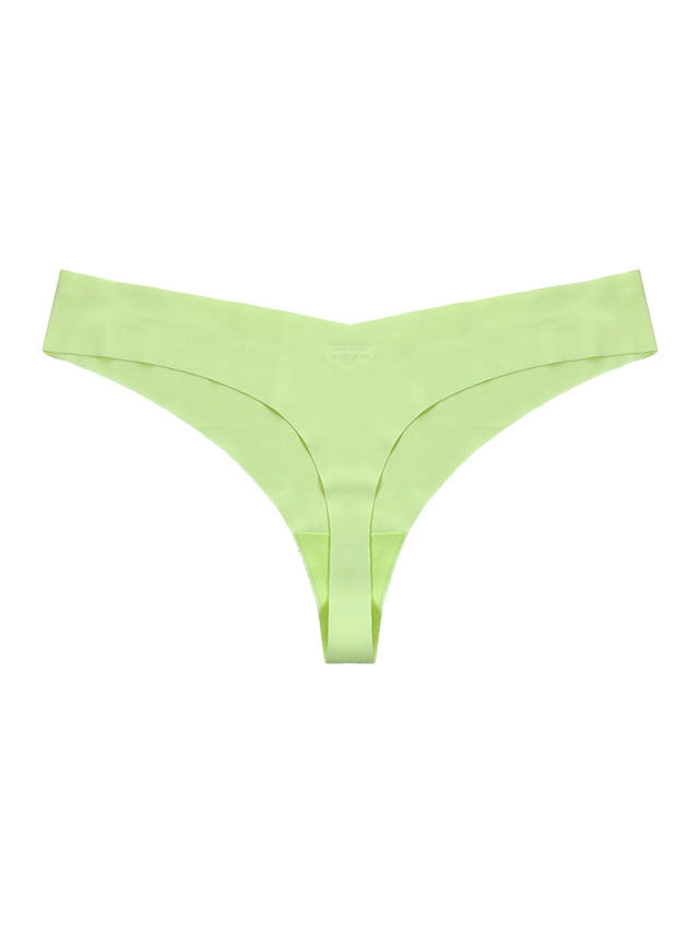 Seamless V-shape waisted T-back Underwear